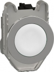 Push button flush mounted, Harmony XB4, metal, white, 30mm, spring return, unmarked, 1NO XB4FA11 | 3606489580056