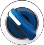 Head for illuminated selector switch, Harmony XB4, metal, blue handle, 30mm, universal LED, 2 positi ZB4FK1463 | 3606489582180