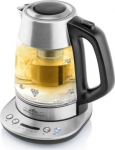 Electro kettle Crystela Premium, 2200 W, 1.5 L, Glass, Stainless steel/Glass ETA915390000 | 8590393256532