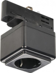 EUTRAC power socket adapter, black 145700 | 4024163063449