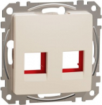 Cover plate KRONE CAT5E, CAT6 UTP, beige Sedna Design SDD112441C | 3606481479037