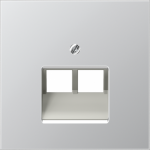 Metal cover plate for modular IAE/UAE data socket, aluminium, 2xRJ45, LS AL2969-2UA | 4011377189157