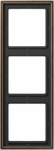 Metal 3-gang frame, antique brass, LS990 ME2983AT | 4011377099548