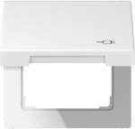 Hinged lid with spring, with symbol "plug", white, LS LS990BFKLSOCWW | 4011377164277