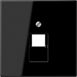 Cover plate for modular IAE/UAE data socket, black, 1xRJ45, LS LS969-1UASW | 4011377919709
