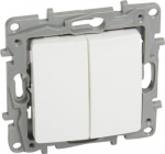 Two-way switch Niloe - 2-gang - 10 AX - 250 V - automatic terminals - white 764502 | 3414970682185
