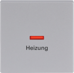 With marking "Heizung". As cover for flush-mounted 1gang 1way, 1gang 2way switch, intermediate switch, push-button and control switch 1gang 2way. As cover for 2-pole or 3-pole flush-mounted on-off switch and 2-pole control on-off switch. 2CKA001751A2 ...