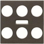 Color: Anthracite.   Cover plate for KNX sensors 3/6-gang with IR receiver code: 6129/98-509.   Size: 2 modules. 2CLA222170N1801 | 8427238100661