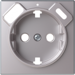 Color: Silver   Cover plate for Schuko w/ USB socket outlet code: 8188.4 2CLA858840A1301 | 8427238272702