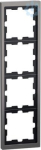 D-Life metal frame, 4-gang, nickel  metallic MEG4040-6550 | 4042811198176