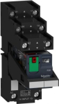 miniature pre assembled plug in relay with socket, Harmony Electromechanical Relays, 12A, 2CO, LED, RXM2AB2B7PVS | 3606489563257