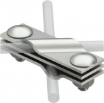 &bull; Atbilst VDE 0185-305-3 (IEC/ EN 62305-3) prasībām &bull; Apaļo vadu Rd 8&ndash;10 mm pieslēg&scaron;anai &bull; Samontēta ar 2 se&scaron;stūra skrūvēm M10 x 30 un 2 se&scaron;stūra uzgriežņiem M10 &bull; ar starpplāksni 5001612 | 4012195721123