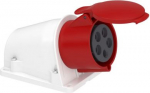 Socket, Mureva PK, wall-mounted, fast connection, 32A, 3P+N+E, 400V, IP44 PKY32W435 | 3303432416492