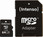 Memory card MICRO SDXC 64GB C10, W/ADAPTER, Black 3413490 | 4034303017973