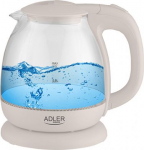 Electric Kettle, 900 W, 1 L, Glass/Stainless steel, Cream AD 1283C | 5902934833394