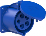 CEE-flanged socket 5x32A (3P+N+PE) 9h IP44/IP54 75x75 blue 325-9F7 | 9003399047411