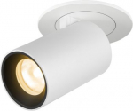 NUMINOS PROJECTOR XS recessed ceiling light, 3000 K, 20&deg;, cylindrical, white / black 1006894 | 4024163268523