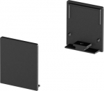 High end caps for the GRAZIA 20 flat surface-mounted profile in anodised aluminium, white and black. Package contents: 2 pieces. 1000564 | 4024163188562