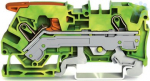 2-conductor through terminal block with lever and Push-in CAGE CLAMP 6 mm&sup2;, green-yellow 2106-1207 | 4055143742030