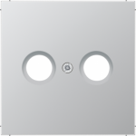 Metal cover plate for TV socket outlet, aluminium, LS AL2990TV | 4011377188655