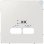 Cover plate for 2xUSB socket, white Merten System M MEG4367-0319 | 4042811214142