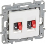 DOUBLE LOUDSPEAKER SOCKET WHITE 664781 | 3245066647814