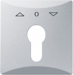 Cover plate with legend Symbol "arrows" and "0" for Venetian blind, Key aluminium silver - Allwetter 44 (IP 44) 2CKA001710A3804 | 4011395103562