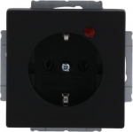 Busch-Protector&reg; SCHUKO&reg; socket insert with Neon lamp /Red with screw terminals black matt - Platform 63 2CKA002011A3885 | 4011395128954