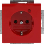 Busch-Protector&reg; SCHUKO&reg; socket insert with Neon lamp /Red with screw terminals red - Platform 63 2CKA002011A6257 | 4011395260173
