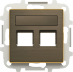 Color: Antique Gold.   Cover plate for data outlets code: 2017.2, 2017.3, 2018, 2018.5, 2018.6 & 2018.8   Included:   - Mounting grid without claws   - Shutters   - Labeling area 2CLA851820A1201 | 8427238166292