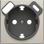Color: Stainless Steel   Cover plate for Schuko w/ USB socket outlet code: 8188.4 2CLA858840A1401 | 8427238272719