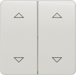 1+1 Shutter switch, 65x65mm, Mid-position, DELTA profil, Titanium white 5TG7961 | 4001869072272