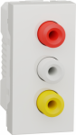 New Unica - 3 RCA connectors (video & Audio) - 1 module - white NU343118 | 3606489455958