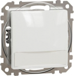 Push-Button, Sedna Design & Elements, 1-way, 10A, with blue locator and label holder, white SDD111133L | 3606481478283