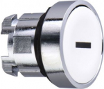 Head for non illuminated push button, Harmony XB4, metal, white flush, 22mm, spring return, black ma ZB4BA131 | 3389110887600