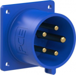 CEE-flanged plug 5x32A (3P+N+PE) 9h IP44 blue 75x75 625-9F7 | 9003399068683