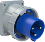 CEE-flanged plug angled 3x63A (2P+PE) 6h IP67 POWER TWIST blue 733-6 | 9003399067815