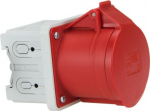 CEE flanged socket DIN 5x16A 6h IP44/54 75x75mm red 81315-6 | 9003399347405
