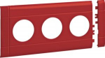 Frontplate 3-gang socket outlet for BRH 100 stackable halogen red GB100303020 | 4012740851596