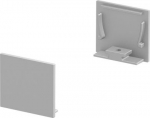 Flat end caps for the GRAZIA 20 standard surface mounted profile in anodised aluminium, white and black. Package contents: 2 pieces. 1000565 | 4024163188579
