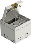 UDHOME2 floor socket, with floor covering recess in stainless steel lid, equipped, 140x140x110, UDHOME2 V V 7368324 | 4012196692446