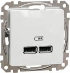 USB socket 2XUSB (A+A) 2,1A 12W white Sedna Design SDD111401 | 3606481478368