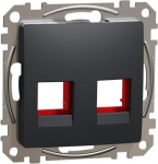 Cover plate KRONE CAT5E, CAT6 UTP, anthracite Sedna Design SDD114441C | 3606481480231