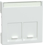 Central plate 2-gang RJ45-Connector, active white Merten System M MEG4574-0325 | 4042811150099