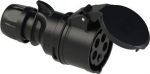 CEE connector 5x32A (3P+N+PE) 6h IP44/IP54 SHARK black 225-6x | 9003399226038