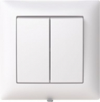 1065UW-916 2 gang, 2-way switch white, IP44, Saga 2TKA00004995 | 6438199011158