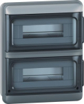 Plexo cabinet 24 modules surface mounting IP65 IK07 with PE+N terminal blocks 601894 | 3414972485265