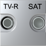 Insert/cover SAT 2 gang Silver - Zenit 2CLA225130N1301 | 8427238060453