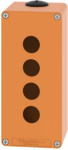 Empty control station, Harmony XAP, XB2 SL, zinc alloy, orange, M25, 4 cut outs 22mm, 80x175x77mm XAPO3504 | 3389119013512