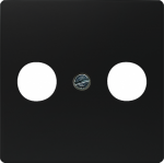 Cover plate for RF/TV socket, Soft black, 55x55mm, DELTA i-system 5TG2561-0SB | 4001869583983